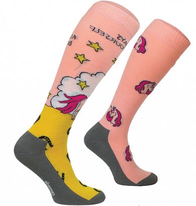Horse Knee High Socks - Pink Unicorn / SJBW
