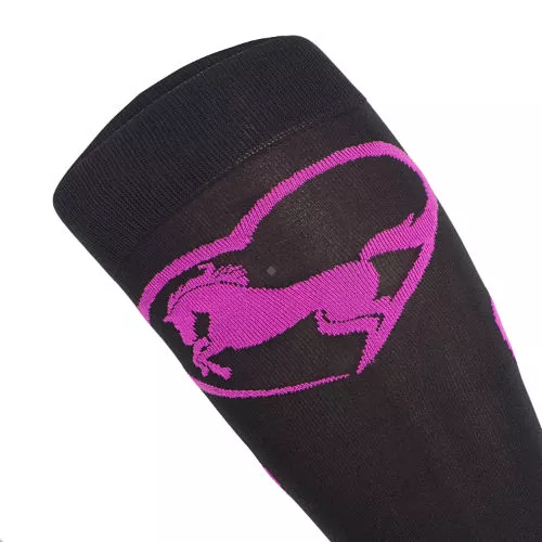 Technical Riding Knee Socks “Horse in Heart” – Black / SJF 01