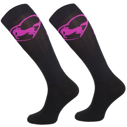 Technical Riding Knee Socks “Horse in Heart” – Black / SJF 01
