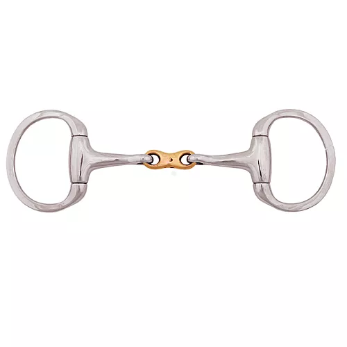 Solid eggbutt bit with French link STALLION-L   / 15165 