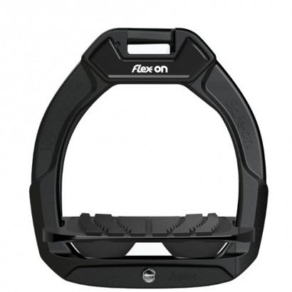 FLEX-ON Stirrups SAFE-ON JUNIOR - inclined grip - black