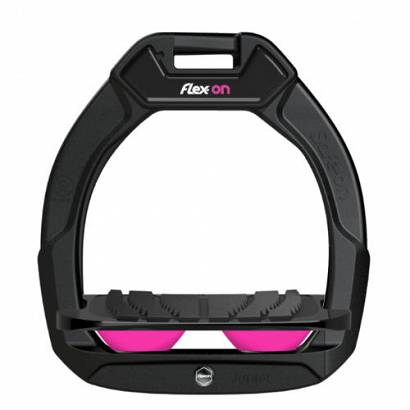 FLEX-ON Stirrups SAFE-ON JUNIOR - inclined grip - black