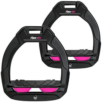FLEX-ON Stirrups SAFE-ON JUNIOR - inclined grip - black