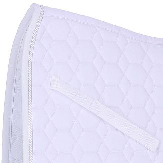 Długie paski podtrzymujące czaprak zapinane na rzepy. Kolor White - biały