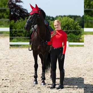 Bryczesy - leginsy damskie QHP Oakleigh, pełny silikonowy lej, Black / 8911 - 7