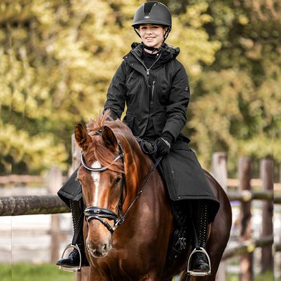 Winter performance riding coat HKM Opal - black / 32580