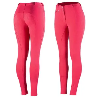 Bryczesy HORZE ACTIVE damskie, z pełnym silikonowym lejem - virtual Pink