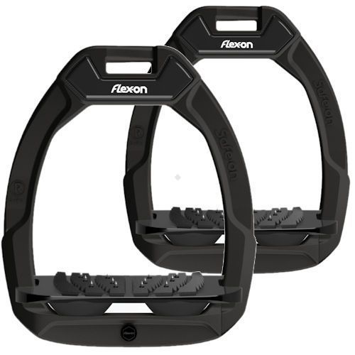 FLEX-ON Stirrups SAFE-ON - inclined ULTRA grip / black-black-black