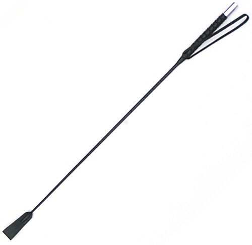 PRZYBYLSKI Palcat skórzany szyty z okuciem metalowym / A14 18 kolor czarny