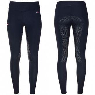 Zimowe bryczesy - legginsy damskie TOMMY HILFIGER Thermo / TH10131 - kolor granatowy - desert sky