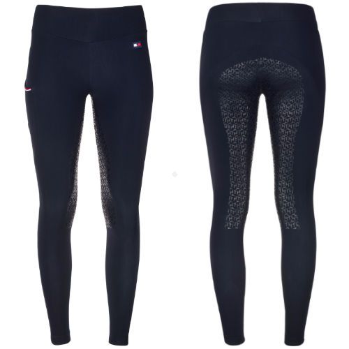 Zimowe bryczesy - legginsy damskie TOMMY HILFIGER Thermo / TH10131 - kolor granatowy - desert sky