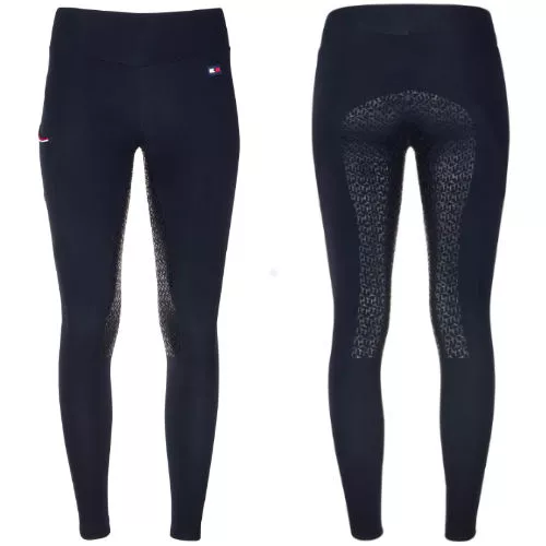 Zimowe bryczesy - legginsy damskie TOMMY HILFIGER Thermo / TH10131 - kolor granatowy - desert sky