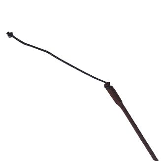 04B. Dressage whip with leather handle & iron ferrule - 3