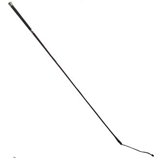 04B. Dressage whip with leather handle & iron ferrule - 2