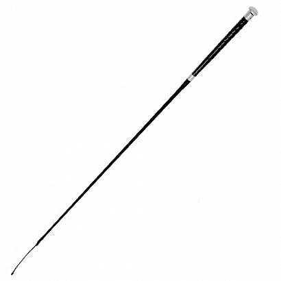 04B. Dressage whip with leather handle & iron ferrule