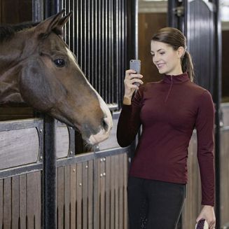 Koszulka funkcyjna HKM BASIC damska - bordeaux 