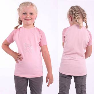 T-Shirt młodzieżowy QHP ZoraKolekcja Lato 2022 / 8625 Kolor różowy - powder pink.