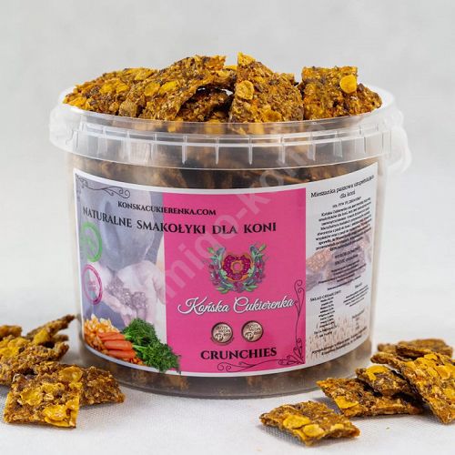 Natural treats  Crunchies KOŃSKA CUKIERENKA  snacks for horses  / 1,2l