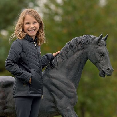 Children Riding Jacket COVALLIERO Anniversary Combi, Graphite