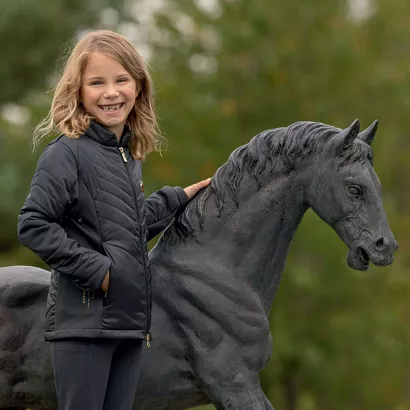 Children Riding Jacket COVALLIERO Anniversary Combi, Graphite