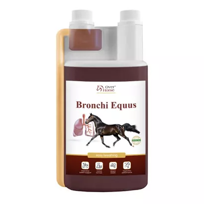 Bronchi Equus  OVER HORSE Syrop ziołowy wspierający układ oddechowy koni 1000ml