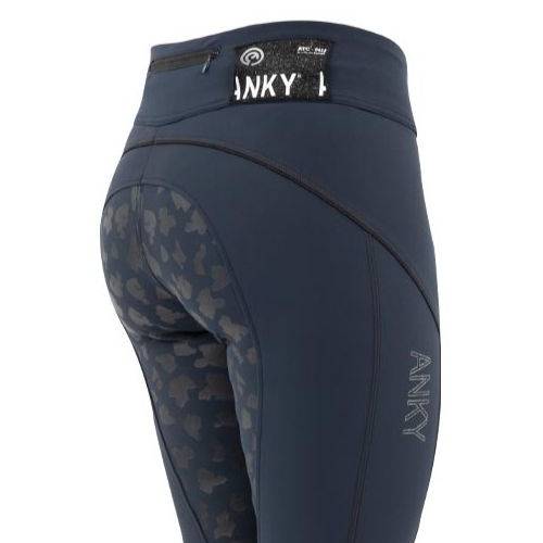Bryczesy - legginsy ANKY XR202105 damskie z pełnym silikonowym lejem / A62203 - navy
