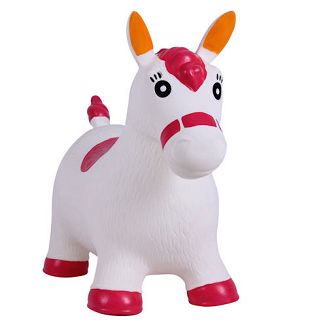 Konik do skakania QHP JUMPY HORSE gumowy / 8039 biały