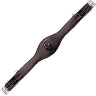 Popręg treningowy - skórzany DAW-MAG z gumami z dwóch stron / 11032  - 2