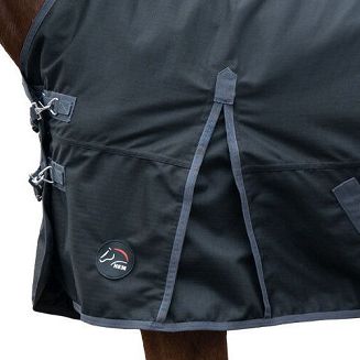 Highneck Turnout Rug HKM Glasgow  Waterproof, No Filling, Black / 14992 - 2