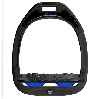 FLEX-ON Strzemiona kompozytowe  - inclinet ULTRA GRIP - Black- czarna ramka i wkładka -  elastomer Blue