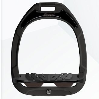 FLEX-ON Strzemiona kompozytowe  - inclinet ULTRA GRIP - Black- czarna ramka i wkładka -  elastomer Brown