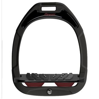 FLEX-ON Strzemiona kompozytowe  - inclinet ULTRA GRIP - Black- czarna ramka i wkładka -  elastomer Burgundy