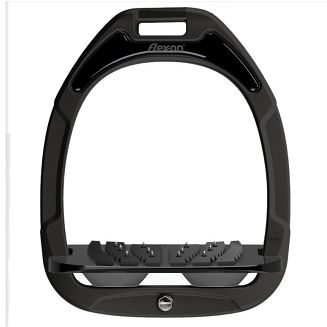 FLEX-ON Strzemiona kompozytowe  - inclinet ULTRA GRIP - Black- czarna ramka i wkładka -  elastomer Dark Grey