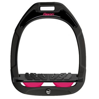 FLEX-ON Strzemiona kompozytowe  - inclinet ULTRA GRIP - Black- czarna ramka i wkładka -  elastomer Fuchsia