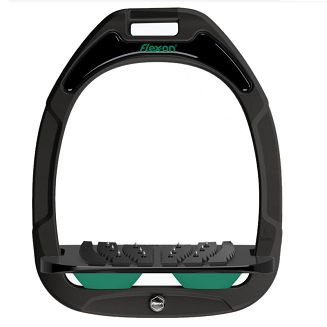 FLEX-ON Strzemiona kompozytowe  - inclinet ULTRA GRIP - Black- czarna ramka i wkładka -  elastomer Irish Green
