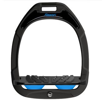 FLEX-ON Strzemiona kompozytowe  - inclinet ULTRA GRIP - Black- czarna ramka i wkładka -  elastomer Light Blue