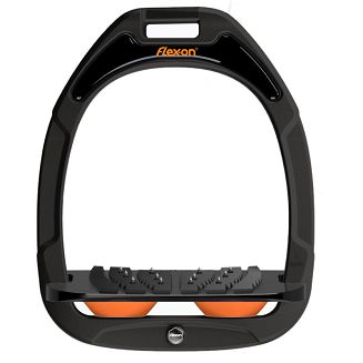 FLEX-ON Strzemiona kompozytowe  - inclinet ULTRA GRIP - Black- czarna ramka i wkładka -  elastomer Orange