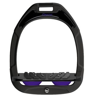 FLEX-ON Strzemiona kompozytowe  - inclinet ULTRA GRIP - Black- czarna ramka i wkładka -  elastomer Purple