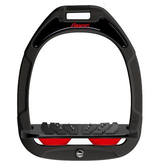 FLEX-ON Strzemiona kompozytowe  - inclinet ULTRA GRIP - Black- czarna ramka i wkładka -  elastomer Red