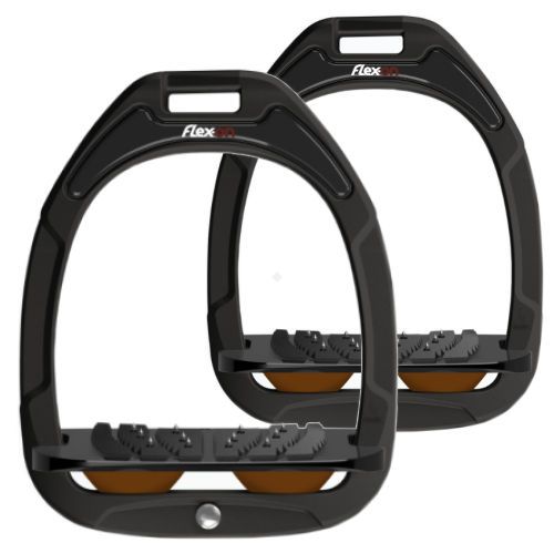 FLEX-ON Strzemiona kompozytowe  - inclinet ULTRA GRIP - black- czarna wkładka - brązowy elastomer