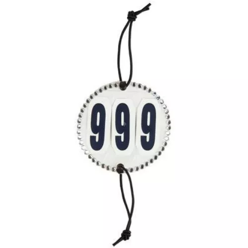 0 Numerek startowy 3-cyfrowy, okrągły z kryształkami - para / 810103