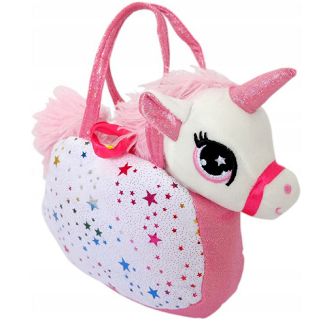 Pluszowy jednorożec w torebce