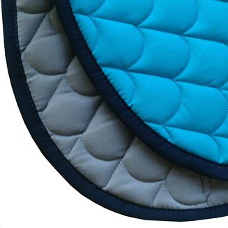 Cotton saddle pad - shaped MUSTANG Fale - turquoise - 2