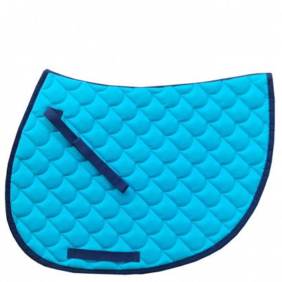 Cotton saddle pad - shaped MUSTANG Fale - turquoise