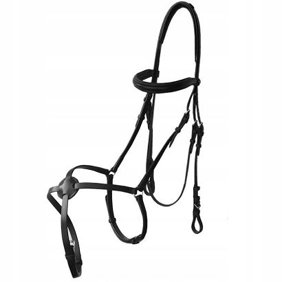 Leather Bridle DAW-MAG with Mexican Noseband, Black