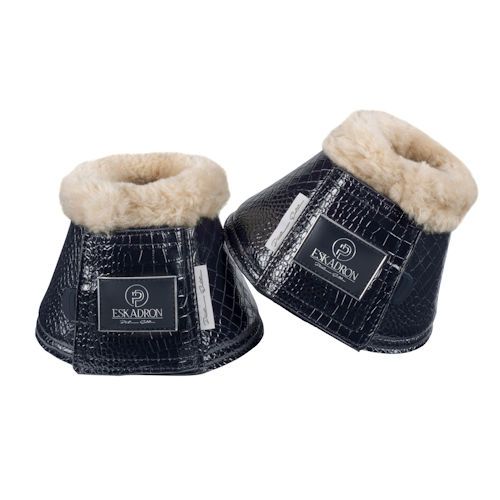 Kalosze ESKADRON Croco Fauxfurz futrem, Platinum / 672038864  Kolor granatowy - navy.