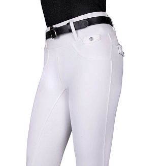 Riding tights winter QHP Juliet full grip, white / 8809 - 3
