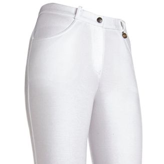 Bryczesy młodzieżowe HKM Kate z pełnym silikonowym lejem, białe 122cm / 10540 - 2