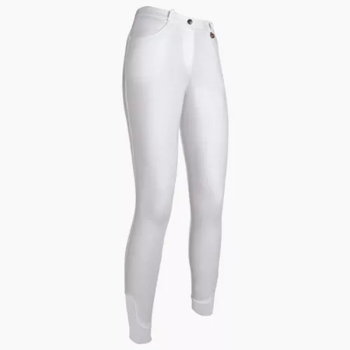Bryczesy młodzieżowe HKM Kate z pełnym silikonowym lejem, białe 122cm / 10540