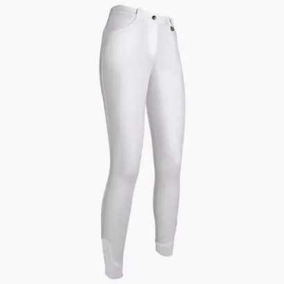 Bryczesy młodzieżowe HKM Kate z pełnym silikonowym lejem, białe 122cm / 10540